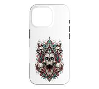 All Seeing Eye Skulls Occulte Mystic Horror Visionary Art Coque pour iPhone 16 Pro