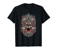 All Seeing Eye Skulls Occulte Mystic Horror Visionary Art T-Shirt