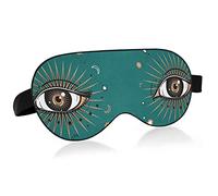 All Seeing Eye Symbol Boho Style On Green Eye Masks Cover Blocks Light Sleep Mask Shade Cover Blindfold Relaxing Eyeshade Cover avec serre-tête réglable pour hommes femmes enfants