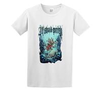All Shall Perish Mens Deep Sea T-Shirt Graphic Tee Printed Top Mens White Shirt XL