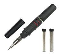 All Splendid Fer à souder 3 en 1 sans fil au butane, mini lampe de poche, auto-allumée, léger, pour électronique, bijoux ou circuits imprimés en or et en argent, noir