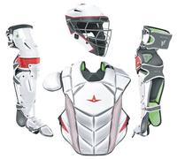 All-Star MVP-Pro CKCC-5-WH_BK_SC Kit de capture édition limitée Ensemble casque protège-poitrine protège-jambes adultes Tailles S-M-L Certifié NOCSAE