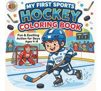 All-Star Sports: Ice Hockey Coloring Book for Boys Ages 4-8: Fun and Easy Hockey Coloring Pages for Kids Who Love Skating, Scoring, and Big Saves