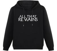 All That Remains American Heavy Metal Band Music Hoodies Long Sleeve Pullover Loose Hoody Sweatershirt Black L