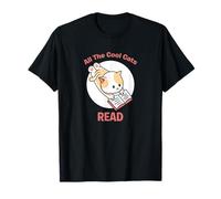 All The Cool Cats Read - Amoureux des Livres et des Chats T-Shirt