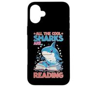 All The Cool Sharks are Reading Jardin d'enfants Coque pour iPhone 16 Plus