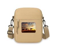 All the Way to the Silk Road Camel Desert Sac à bandoulière pour téléphone portable Mini sac à main bandoulière