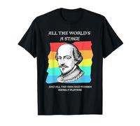 All The World's A Stage Shakespeare Citation Théâtre Littérature T-Shirt