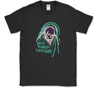 All Them Witches ATW Colourful Skull T-Shirt Unisex 100% Cotton Short-Sleeve T-Shirts Black L