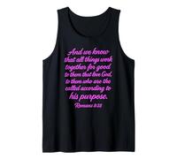 All Things Work Together for Good Romans 8:28 Verse biblique Débardeur