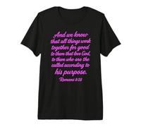 All Things Work Together for Good Romans 8:28 Verse biblique T-Shirt Haut de Gamme