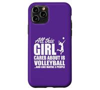 All This Girl Cares About Volleyball Player Humour Coque pour iPhone 11 Pro