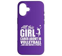 All This Girl Cares About Volleyball Player Humour Coque pour iPhone 16