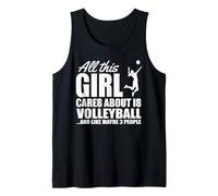 All This Girl Cares About Volleyball Player Humour Débardeur
