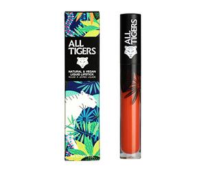ALL TIGERS - Rouge à Lèvres Liquide Mat - Tenue Longue Durée - Ingrédients Bio, Vegan & Naturel - Teinte Orange Corail "Hear Me Roar" 785 - Lipstick Longue Tenue et Sans Dérivé de Pétrochimie