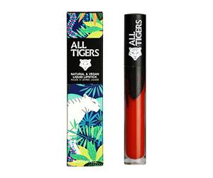 ALL TIGERS - Rouge à Lèvres Liquide Mat - Tenue Longue Durée - Ingrédients Bio, Vegan & Naturel - Teinte Rouge Orangé "Shake the Ground" 886 - Lipstick Longue Tenue et Sans Dérivé de Pétrochimie