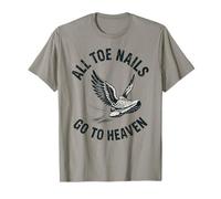 All Toe Nails Go to Heaven 5k 10k Fun Marathon Running Miles T-Shirt