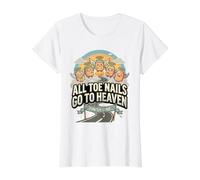 All Toe Nails Go to Heaven 5k 10k Fun Marathon Running Miles T-Shirt Graphique avec Valeur