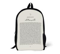 All Too Well Sac d'école avec paroles en 10 minutes, 17 pouces