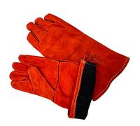 All Trade Direct TEKNI 1 x Welding Gloves Long Leather Gaunlets Heat Resistant Lined MIG ARC Welders