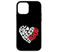 All we Need is Love, Amour, Design Cœur, Rétro et Moderne Coque pour iPhone 12 Mini