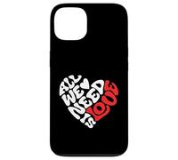 All we Need is Love, Amour, Design Cœur, Rétro et Moderne Coque pour iPhone 13