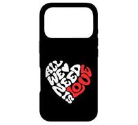 All we Need is Love, Amour, Design Cœur, Rétro et Moderne Coque pour iPhone 17 Pro