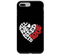 All we Need is Love, Amour, Design Cœur, Rétro et Moderne Coque pour iPhone 7 Plus/8 Plus