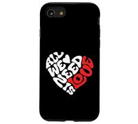 All we Need is Love, Amour, Design Cœur, Rétro et Moderne Coque pour iPhone SE (2020) / 7/8