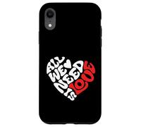 All we Need is Love, Amour, Design Cœur, Rétro et Moderne Coque pour iPhone XR
