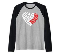 All we Need is Love, Amour, Design Cœur, Rétro et Moderne Manche Raglan