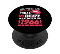 All Women are Born in 1966 60 Years Old Funny 60th Birthday PopSockets PopGrip Adhésif