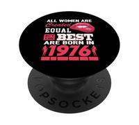 All Women are Born in 1976 50 Years Old Funny 50th Birthday PopSockets PopGrip Adhésif