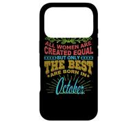 All Women are Born in October Birthday Women Girl Coque pour iPhone 17 Pro