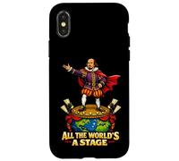 All World Stage Jacques Citation Shakespeare Comédie Play Coque pour iPhone X/XS