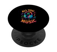 All You is Music DJ Lover Beat Makers Producteur de Musique pour Homme PopSockets PopGrip Adhésif