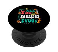 All You Need are Evoos Huile d'olive Hippie des années 60 70 PopSockets PopGrip Adhésif