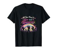All You Need is Love and Unicorns Art équestre T-Shirt