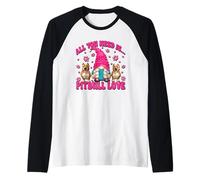 All You Need is Pitbull Love Dog Mama GNOME for Pittie Mom Manche Raglan