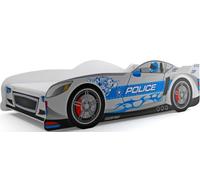 All4All Letto Auto da Corsa - letto per Bambini - 80x160cm - Della Polizia - per Ragazzi - da Gioco (Auto Della Polizia Auto, Con materasso)