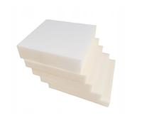All4All Plaque de mousse - Matelas moyennement dur T25 - Matelas en mousse expansée - Découpe en mousse - Coussin de chaise - Coussin pour chien - Coussin palettes - Blanc - 50 x 50 x 12 cm