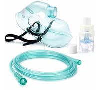 ALL4US® Kit de pièces de rechange universelles pour aérosol adulte avec masque, ampoule, bande élastique, tuyau de 2,1m pour inhalation, filtre et accessoires pour nébuliseur.