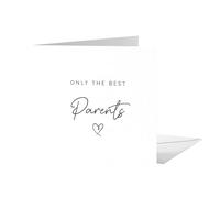 allaboutthebump Carte d'annonce de grossesse « Only the best Parents get promoted to Grandparents » - Papier cartonné blanc de qualité supérieure - 15 x 15 cm - Baby Reveal to Nan Grandad