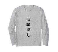 Allah Musulman et prophète Mohammed Nom Kaaba Croissant Islam Manche Longue