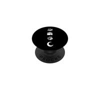 Allah Musulman et prophète Mohammed Nom Kaaba Croissant Islam PopSockets PopGrip Adhésif