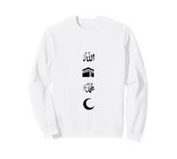 Allah Musulman et prophète Mohammed Nom Kaaba Croissant Islam Sweatshirt