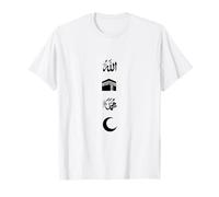 Allah Musulman et prophète Mohammed Nom Kaaba Croissant Islam T-Shirt