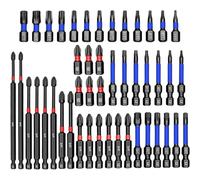Allalonga 80 Piece Magnetic Impact Nut Driver Set, 46-Piece Magnetic Impact Nut Driver Set, High Magnetics Screwdriver Drill Bit Sets For Impacts Drill, Nuts Drivers Sets (46PCS)