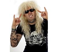 ALLAURA Neil Wig Perruque Rockstar des années 80 pour homme avec bandeau en métal lourd