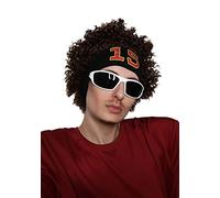 ALLAURA - Patrick Mahomes Perruque + bandeau absorbant 100 % réaliste pour homme et femme, convient à tous les cosplay de football qui ne démangent pas